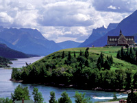 Biking in Waterton National Park Montana